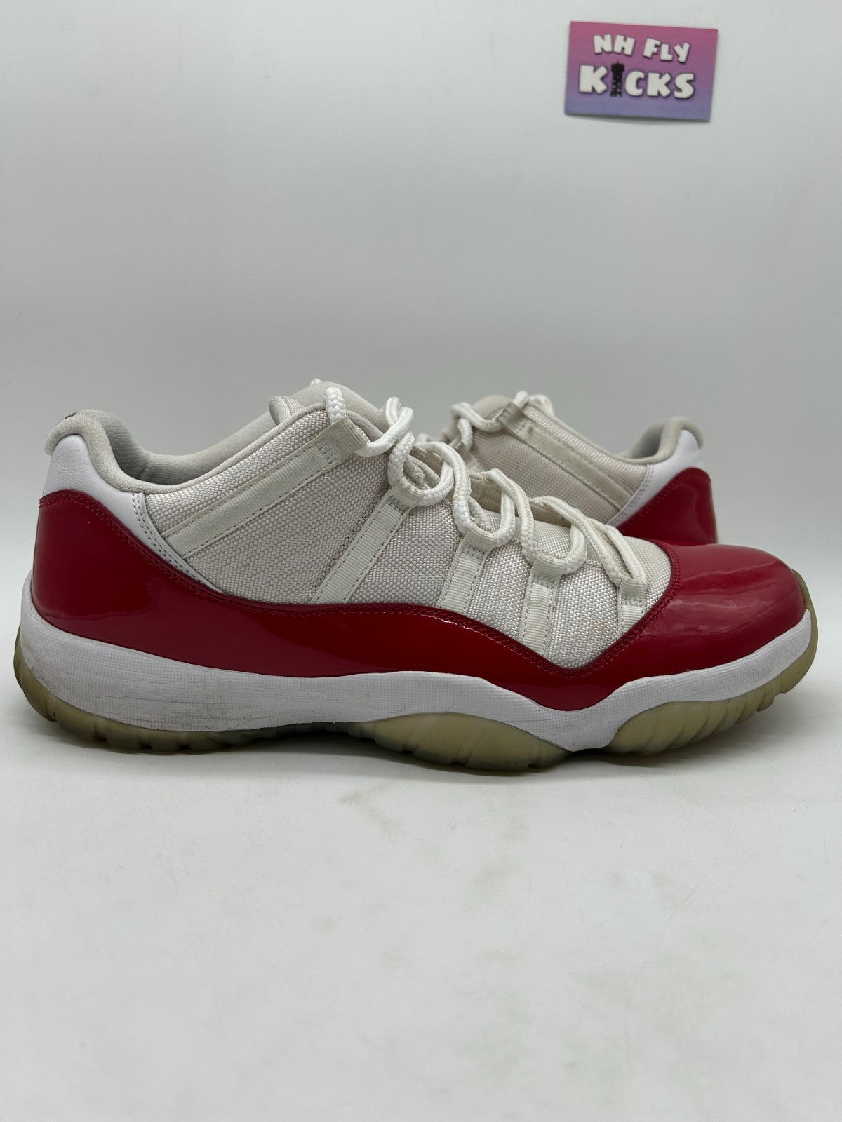 Size 14 - Air Jordan 11 Retro Low White Varsity Red