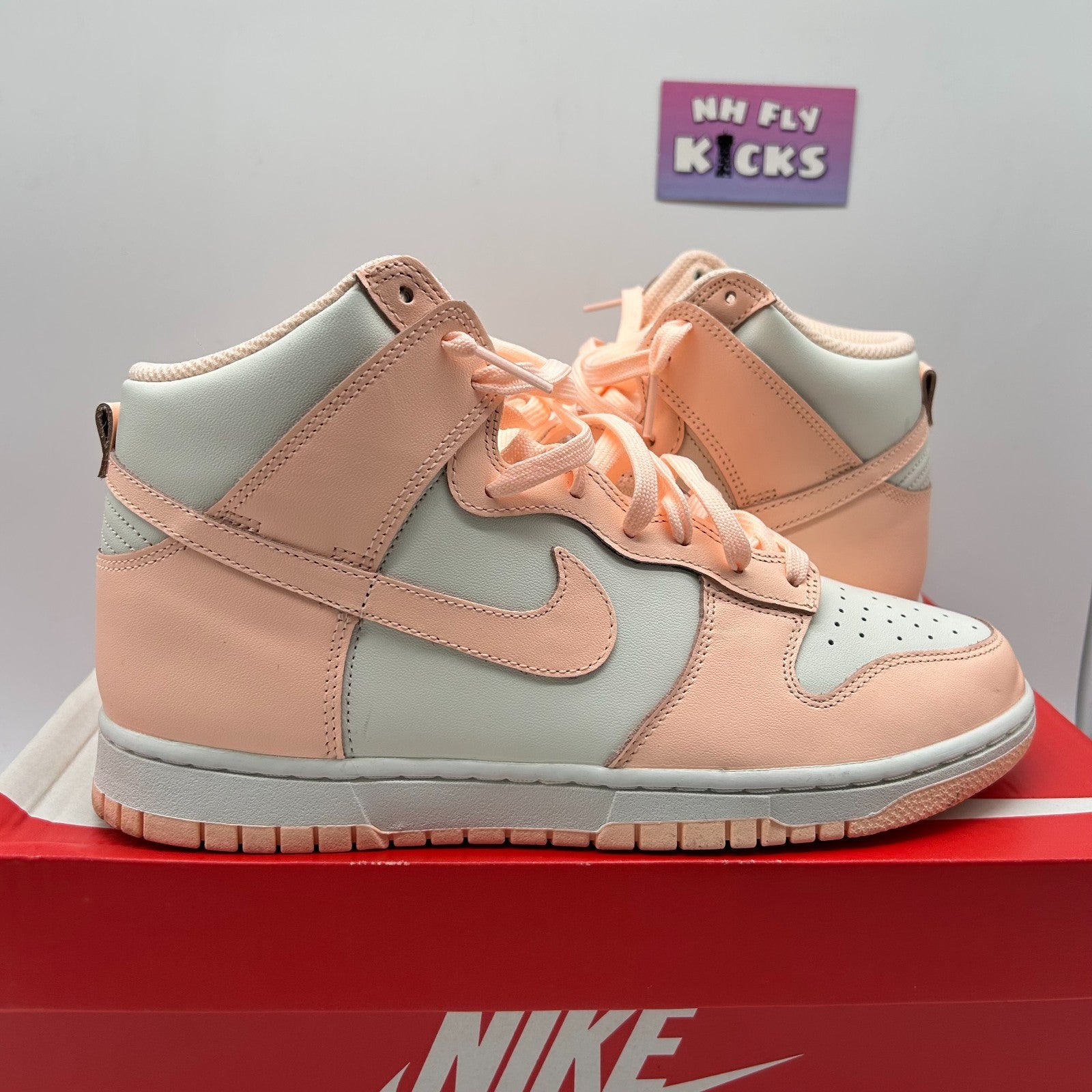 Size 10 Nike Dunk High Sail Crimson Tint
