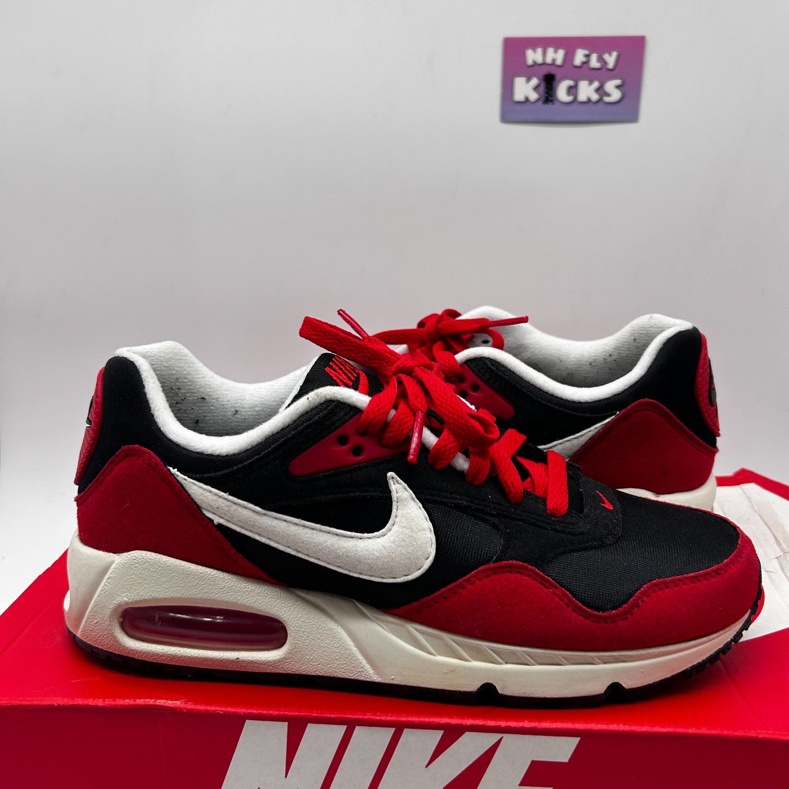 Size 7 Nike Air Max Correlate Black/White University Red