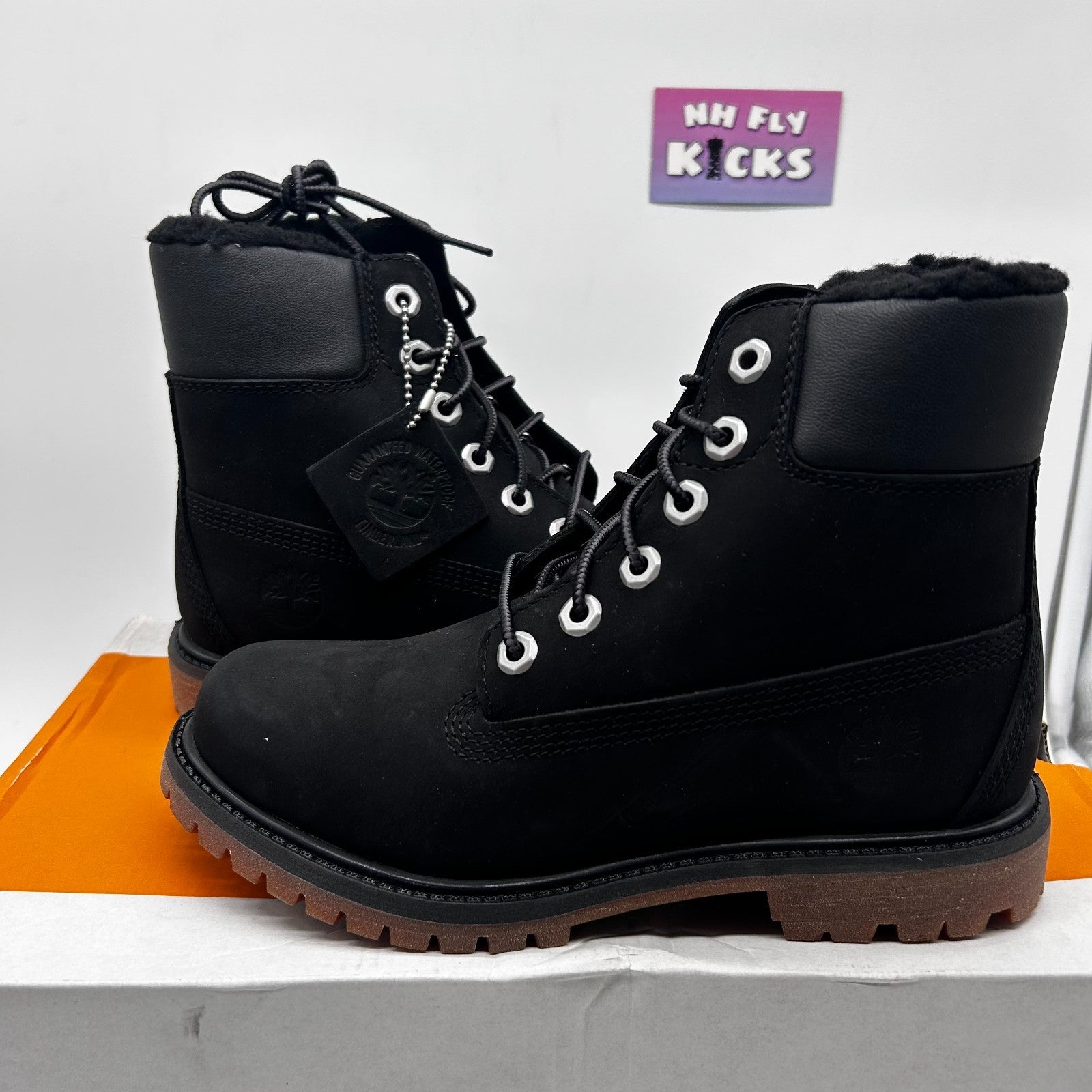 Size 6 Timberland Premium 6-Inch Warm Waterproof Black NEW