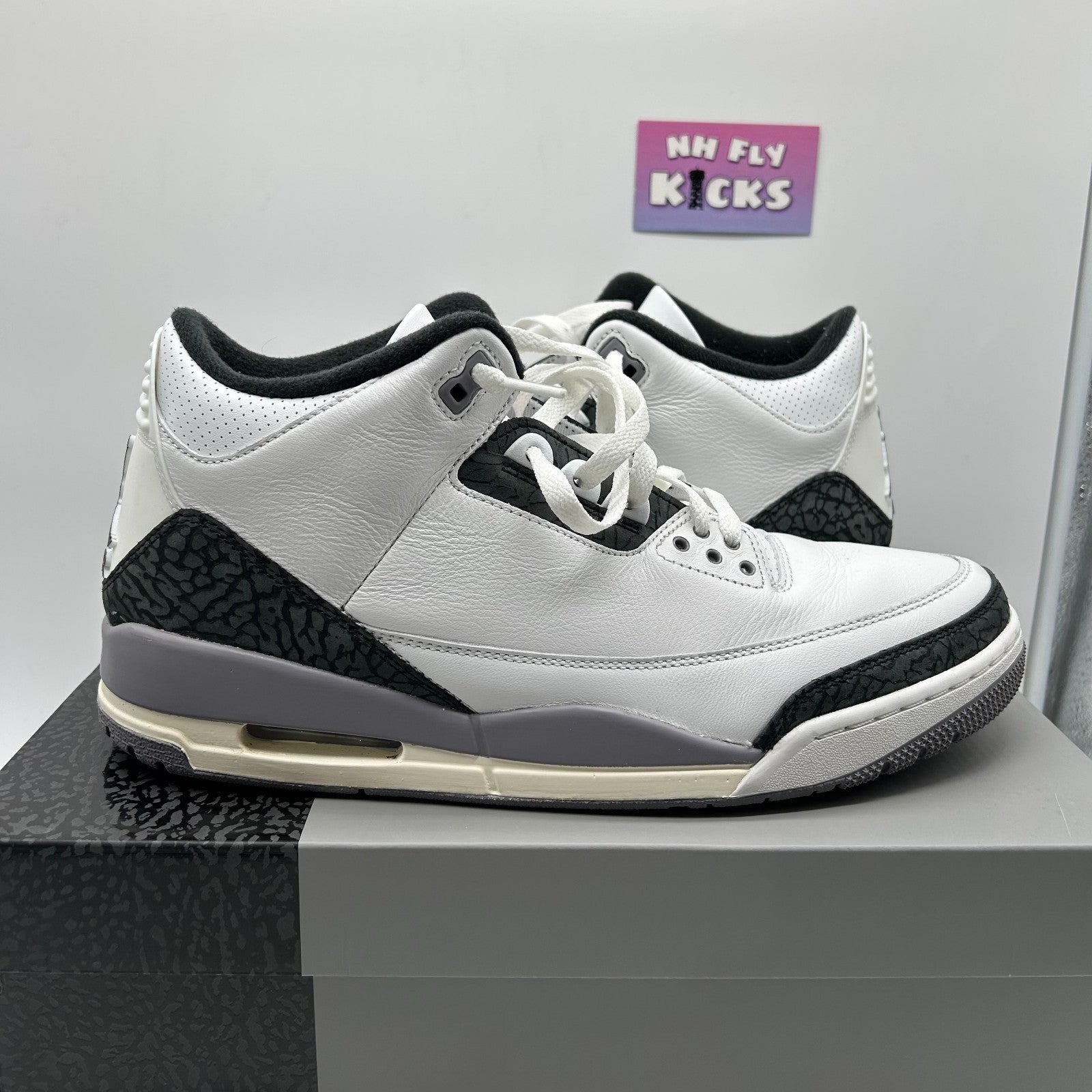 Size 12 Nike Air Jordan 3 Retro Summit White/Fire Red