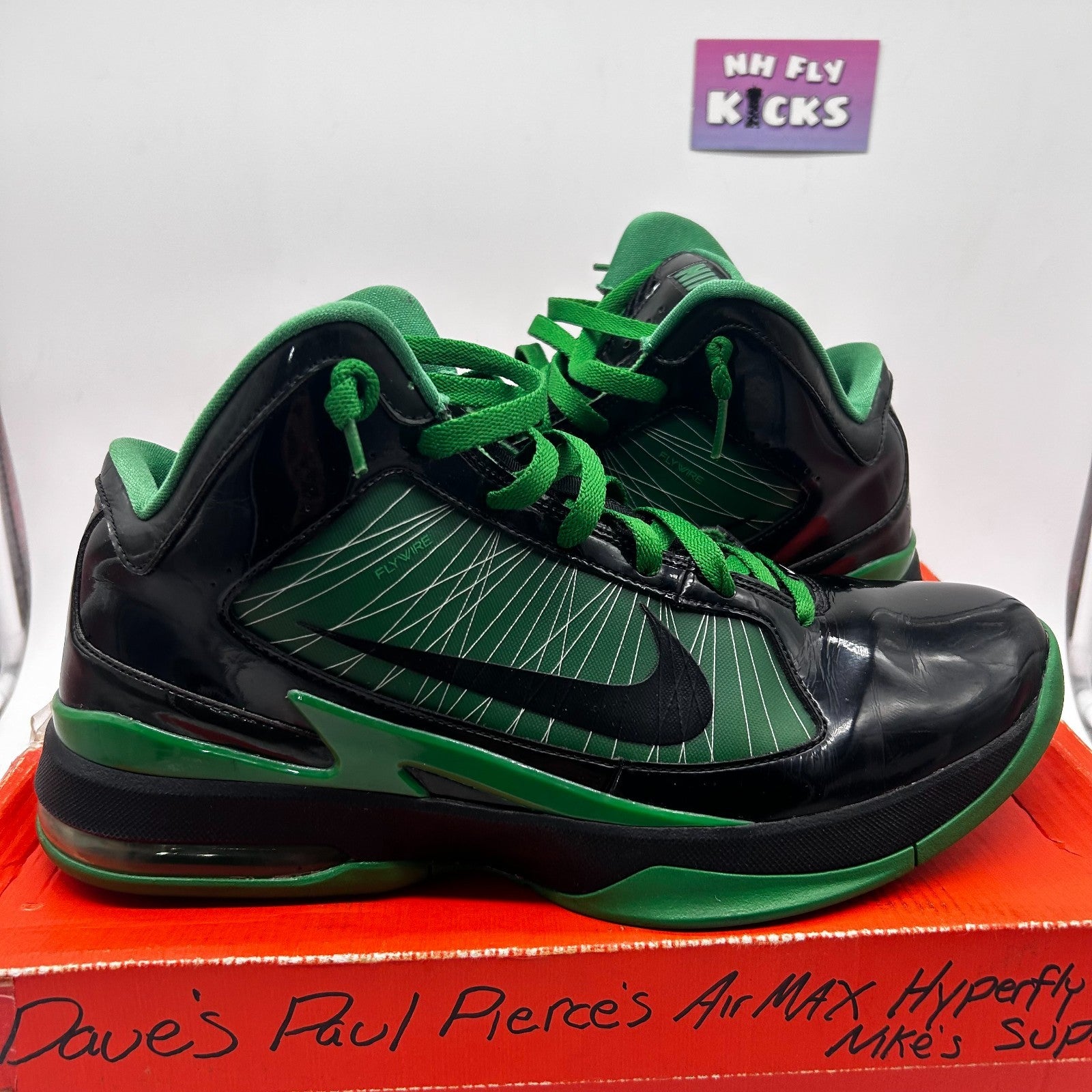 Size 12 Nike Air Max Hyperfly Supreme Paul Pierce Green & Black