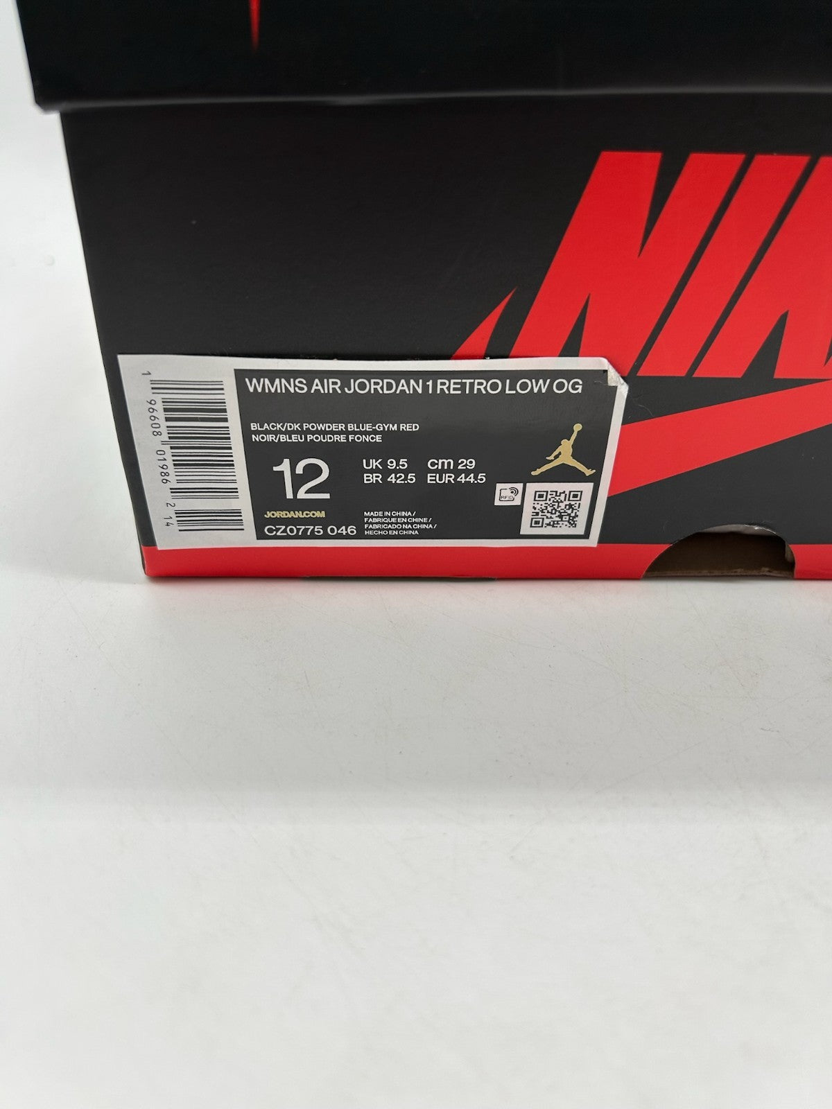 Air Jordan 1 Low UNC To Chi Size 12 (W) (WITH BOX)