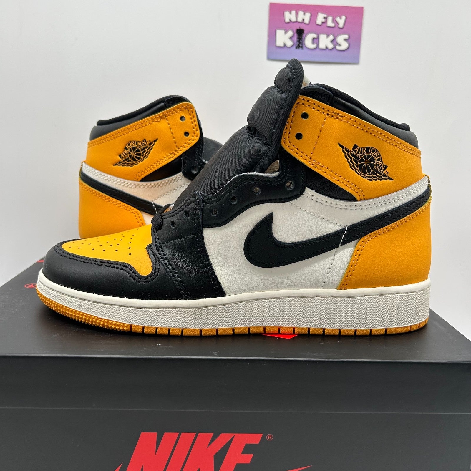 Size 5.5Y Air Jordan 1 Retro High OG GS Taxi/Black-Sail NEW