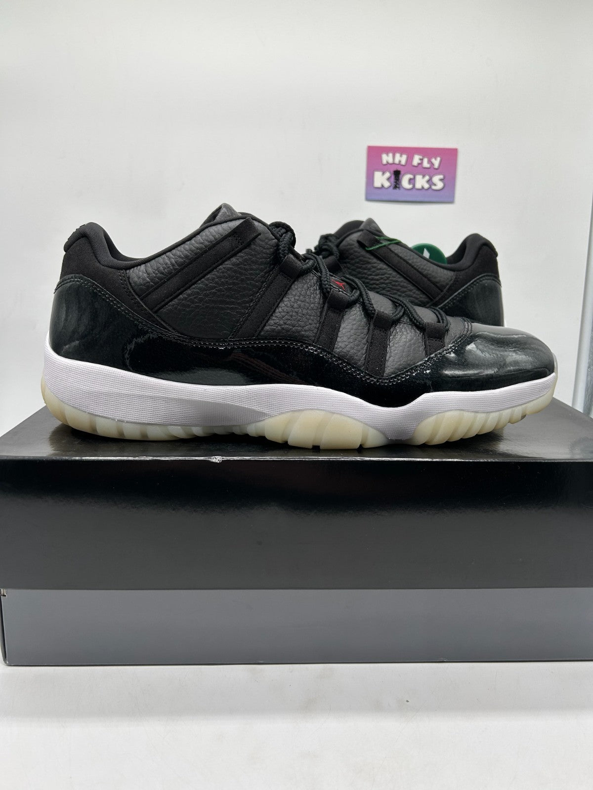 Size 14 - Nike Air Jordan 11 Retro 72-11 Low Black Gym Red White Sail NEW