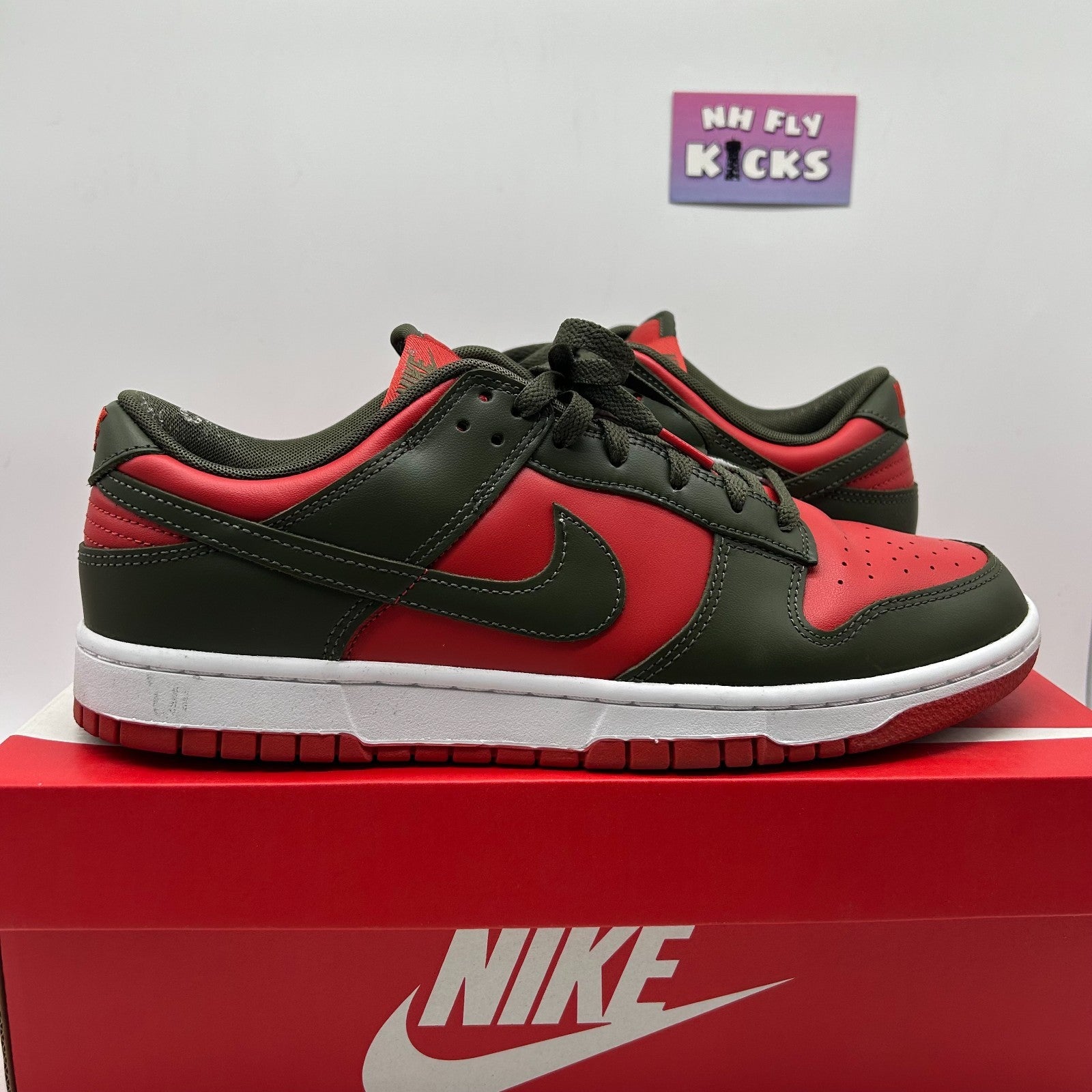 Size 11.5 Nike Dunk Low Retro Battys Mystic Red/Cargo Khaki