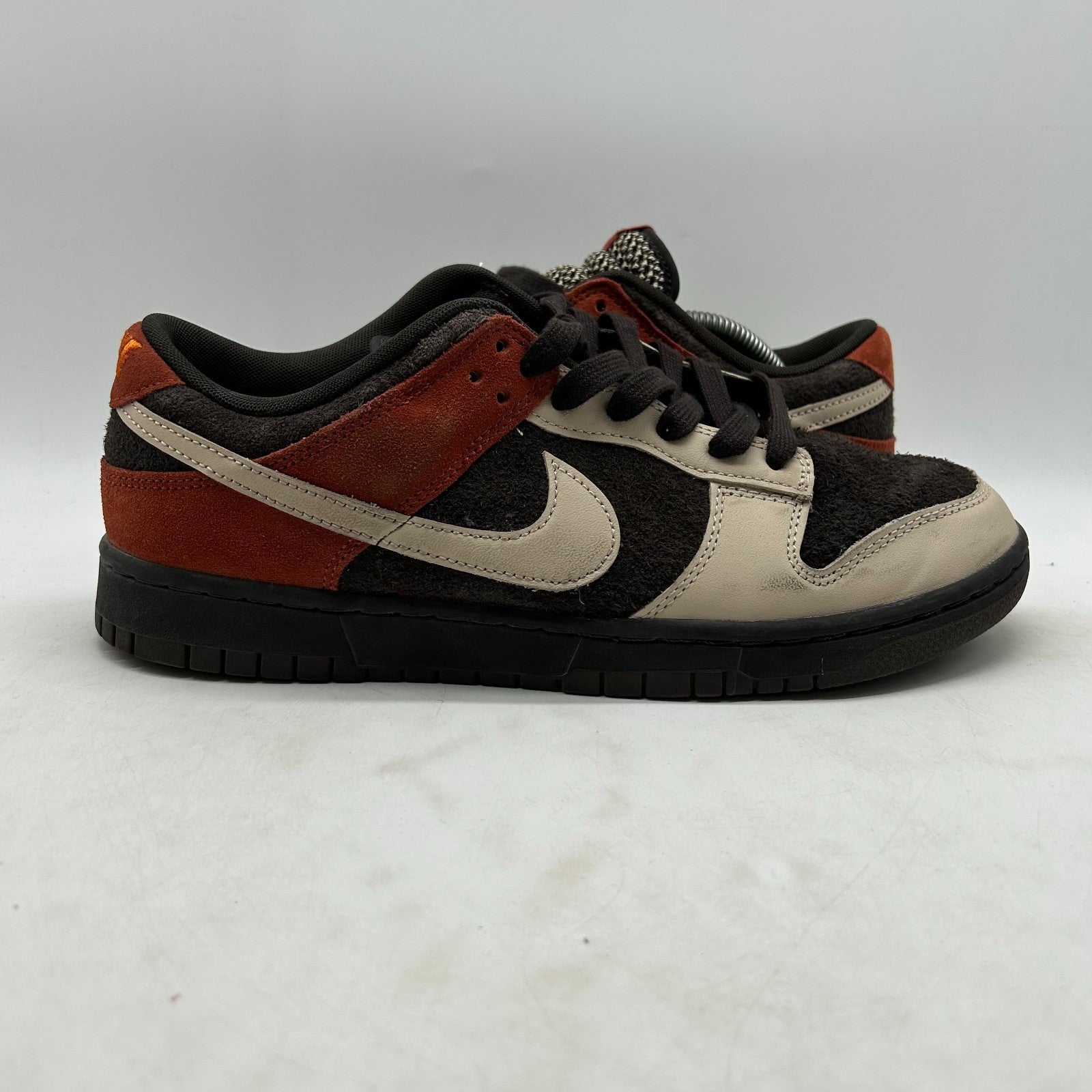 Size 10.5 Nike Dunk Low Red Panda Velvet Brown