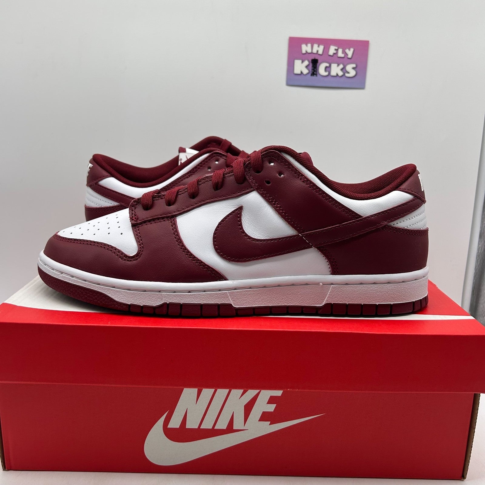 Size 11.5 Nike Dunk Low Retro Team Red-White NEW