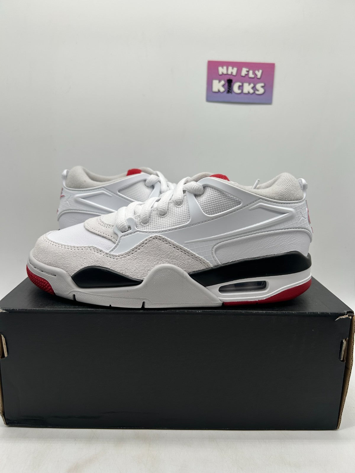 Size 4Y Jordan Air 4 RM (GS) White/Varsity Red Black NEW
