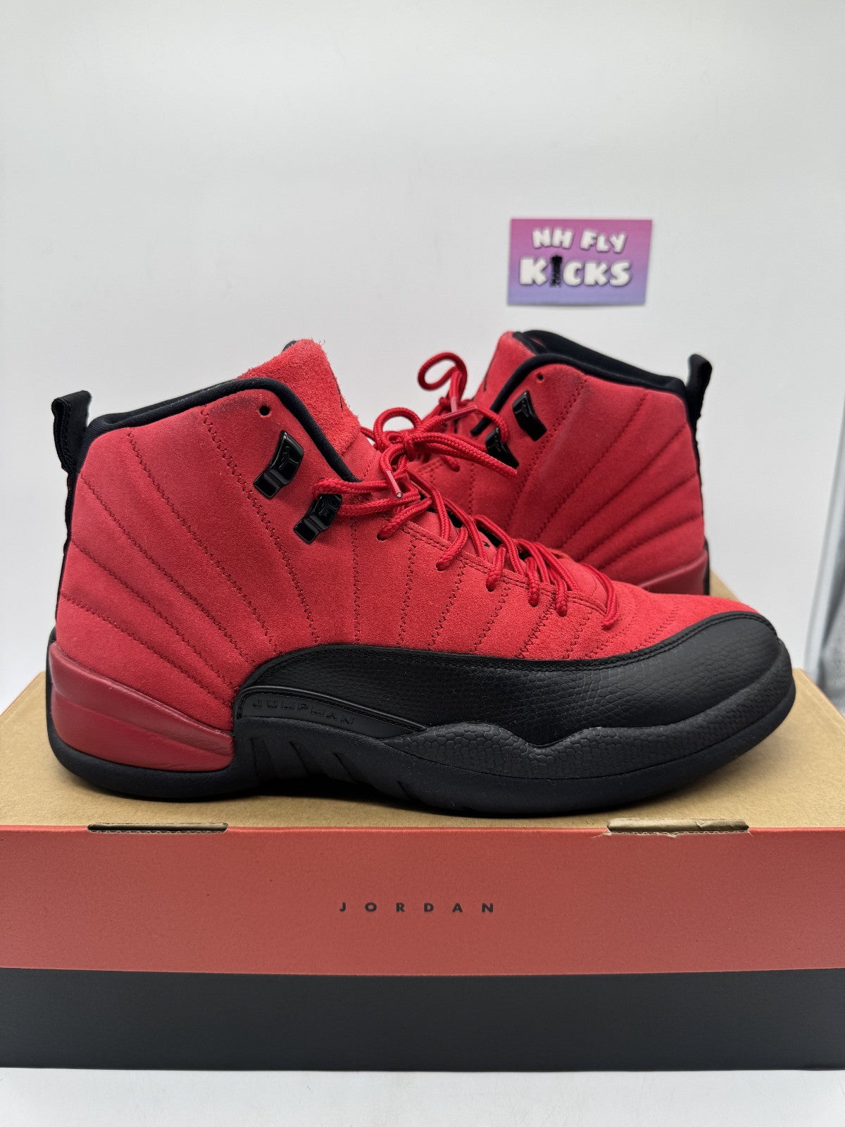 Jordan 12 Reverse Flu Game Size 11 Gently Worn (WITH BOX)